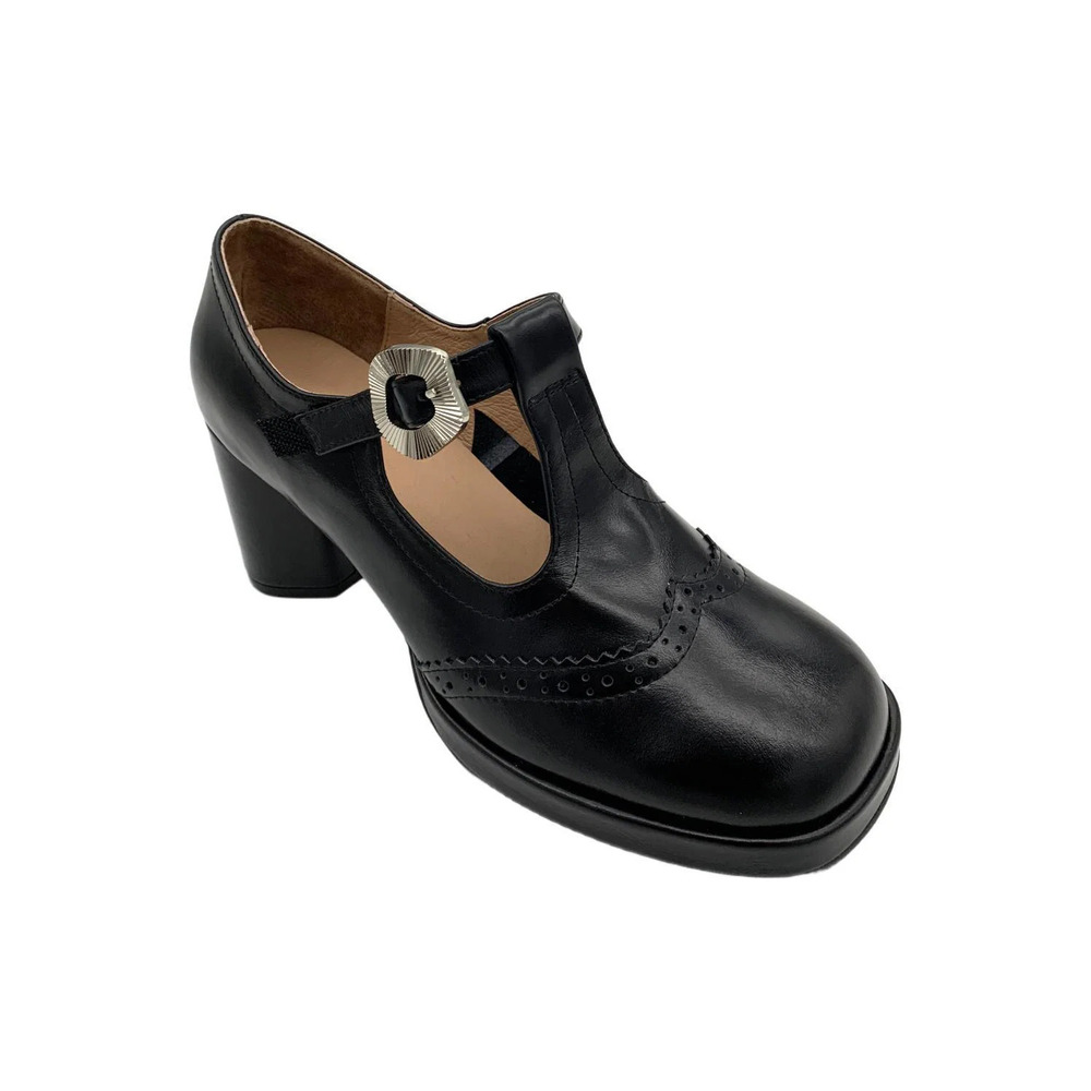 ALL BLACK Women's T-Wing Platform Pump Heel Black - Medium